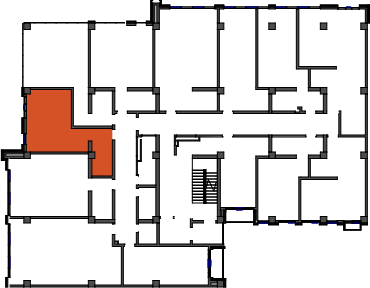 location of the building in the complex