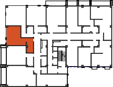 location of the building in the complex